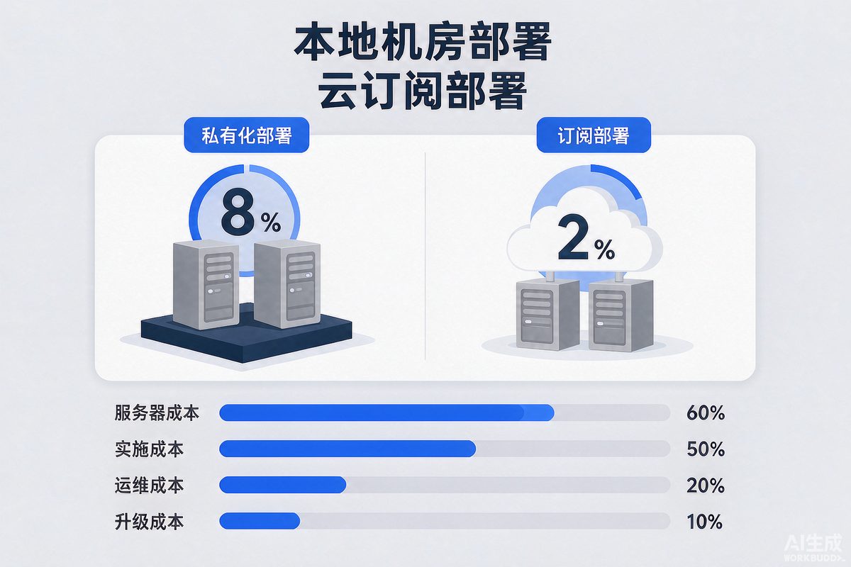 遥遥科技-云南专业开发团队 私有化部署与云订阅成本构成对比