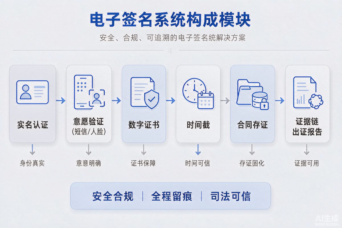 遥遥科技-云南专业开发团队 电子签名系统合规环节构成示意